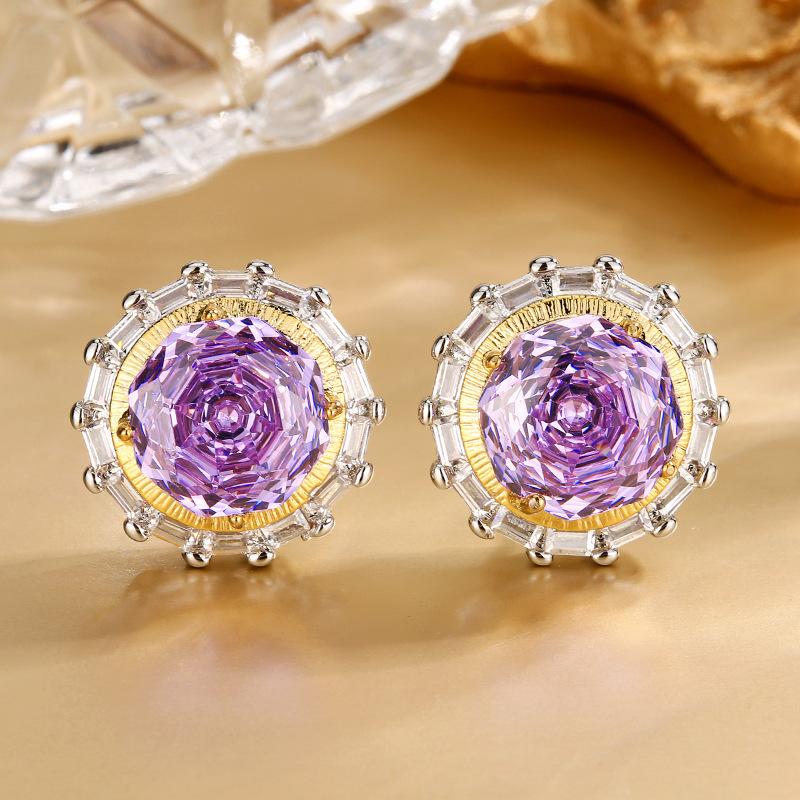 2026 Hot Selling Huabi Jewelry Copper Bottom Plating Millennium Cut Roland Temperament Light Luxury Set Women 18-10m