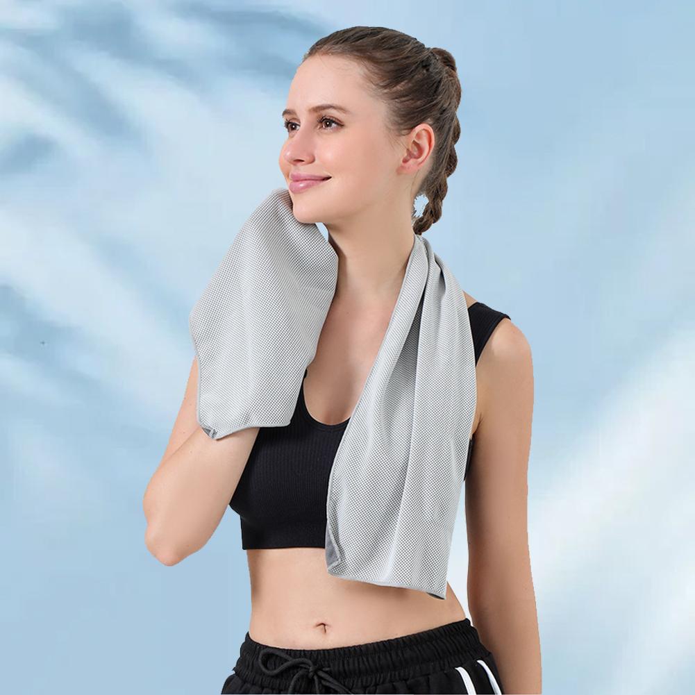 Portable Sport Towel Cooling Towel Absorbent Ice Towel with Storage Case Shower Bath Towel for Swimming Running Jogging