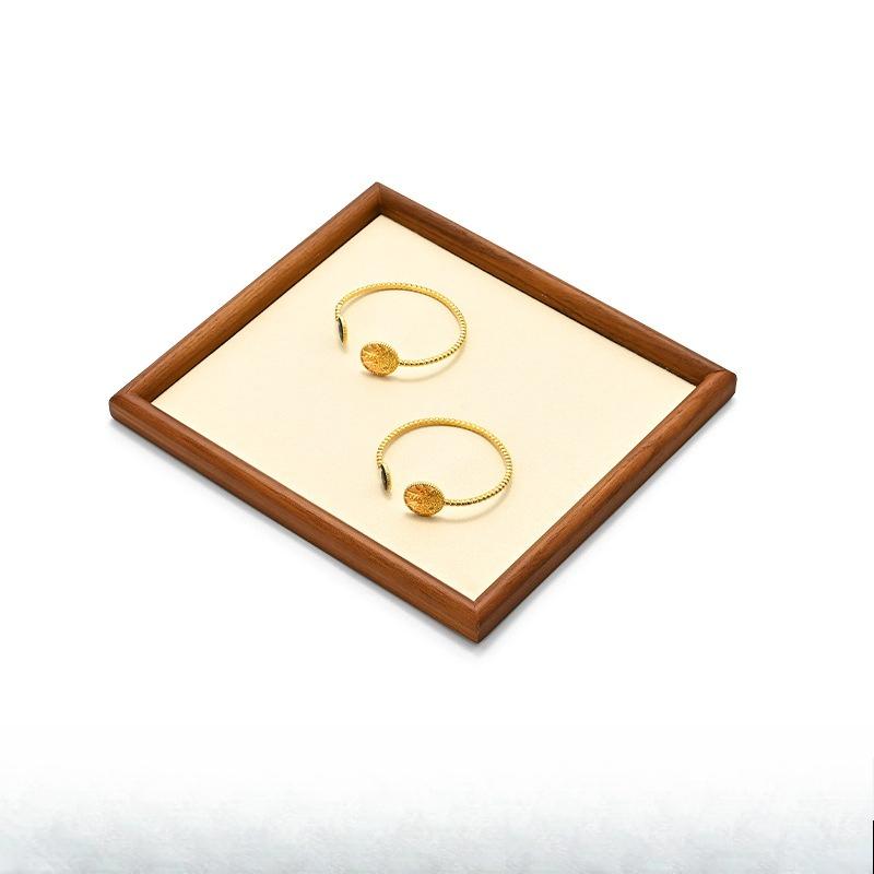 Solid Wood Jewelry Display Tray for Rings, Necklaces, Bracelets, Antique Collection Organizer