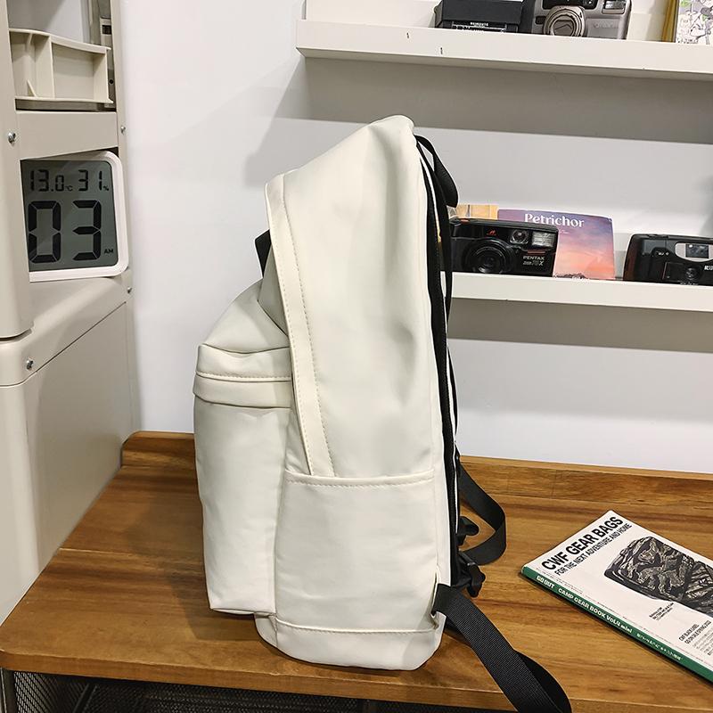 Schoolbag Women's Solid Color Backpack Nylon Waterproof Campus Student Backpack