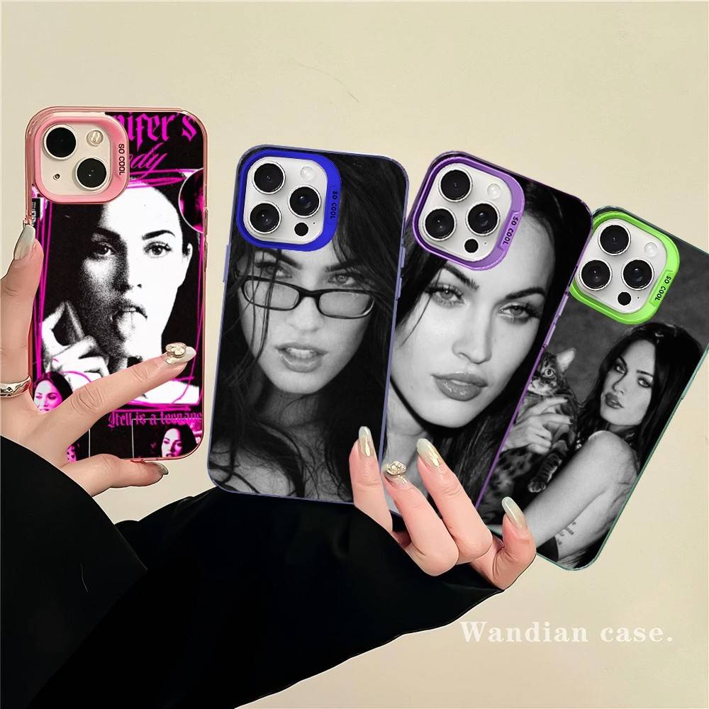 Megan F-Fox Vintage Beauty Phone Cases For IPhone 17 16 15 14 13 12 11 Plus Pro Max Colorful Case