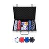 Engelhart - 320905 - Complete Poker Set - Silver Aluminum Case - 200 Chips 11.5 G + Cards and Dice Included