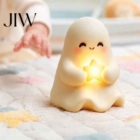 Halloween Party Atmosphere Light Cute Up Ghost Decoration, Small Statue Night Light, Indoor Tabletop Resin Table Decoration for Indoor, Kitchen Tiered