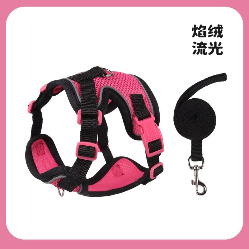 Adjustable Reflective Cat Harness Vest With Leash Small Dogs Kittens Breathable Escape-Proof Walking Gear