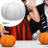 20Pcs White Foam Pumpkins Polystyrene Props Kids Gift Artificial Fake DIY Arts