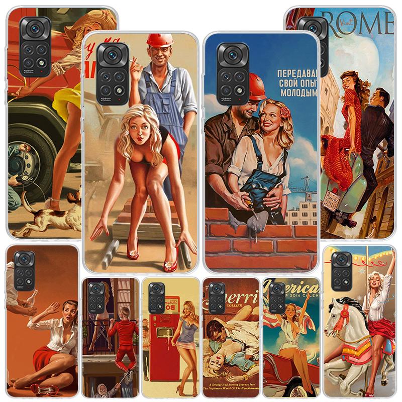 Sexy Pin Up Girl Vintege Phnoe Case for Phnoe Case for Xiaomi Redmi Note 15 14 14S 13 Pro Plus 12 12S 11S 11E 10S 10 11T 5G Uniq
