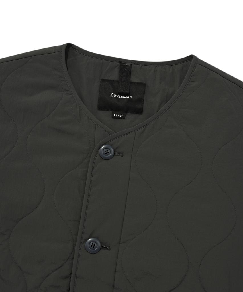 COVERNAT Kurze Steppjacke Anthrazit