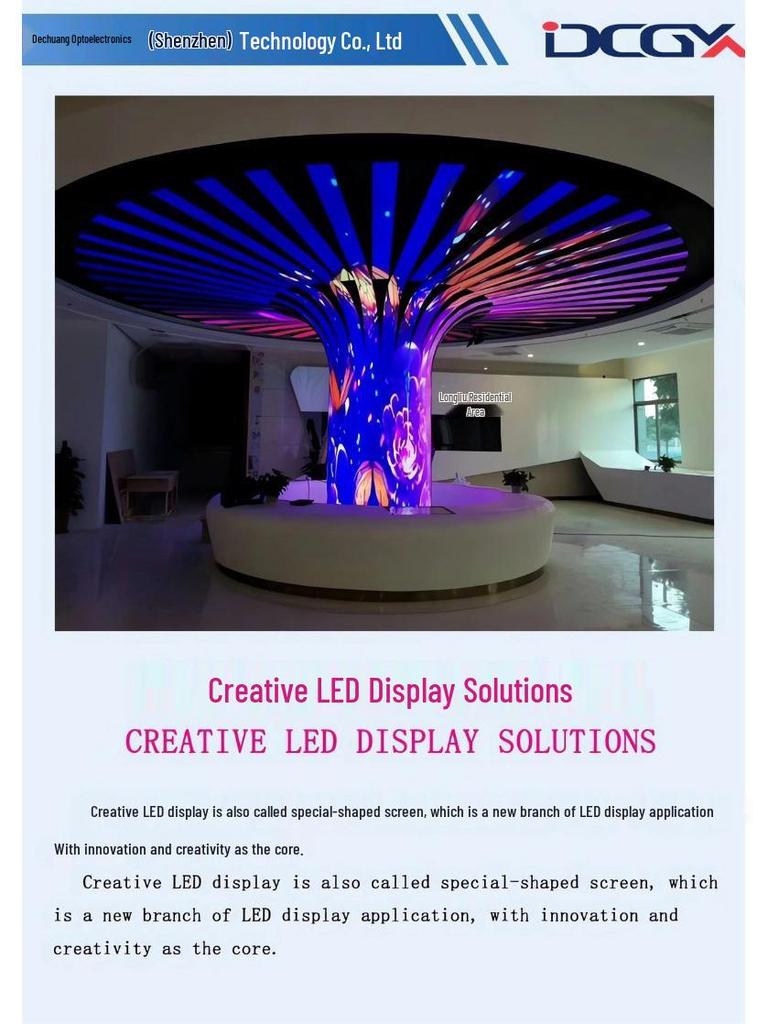 Flexibilní LED displej: P1.5/P2.0 Měkký modul, Bezšvývý zakřivený displej s vysokým rozlišením