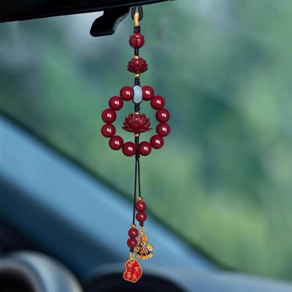 Versatile Car Hanging Ornament Lotus Rearview Mirror Pendant  Car Interior Supplies