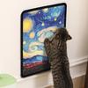Durable Wall-Mounted Cats Scratching Post Stitched Edges Soft Fabric For Indoor Clawing Play Space-Saving Design For Cat