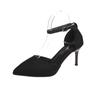 Fashion Women's Fashion Slim Heel Shoes Fall New Pointy Head Shallow Mouth Line with Air Low-top High Heels