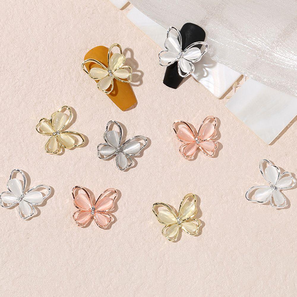 

Глаз камень дизайн ногтей стразы бабочка украшения для ногтей 3D украшения для ногтей кошачий глаз дрель для ногтей