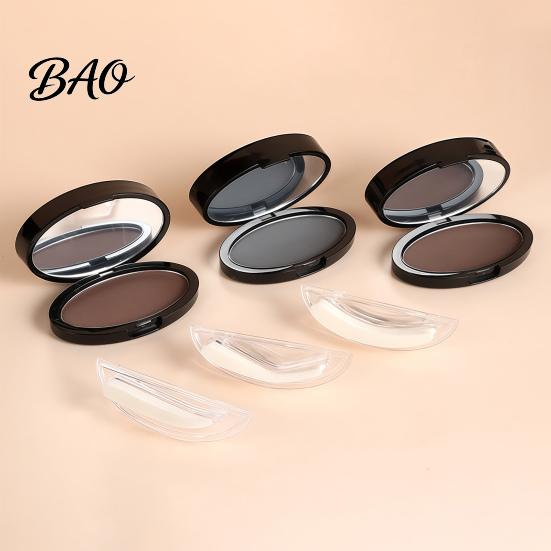 Timbro in Polvere per Sopracciglia a Prova di Sudore & Polvere per Sopracciglia, Sigillante Potente Waterproof a Lunga Tenuta Kit da Viaggio con Specchio, Strumenti per il Trucco Occhi per Donne