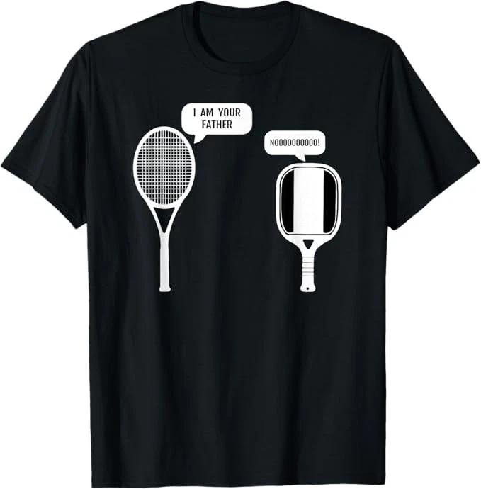 I Am Your Father Funny Pickleball Tennis Racket T-Shirt XL