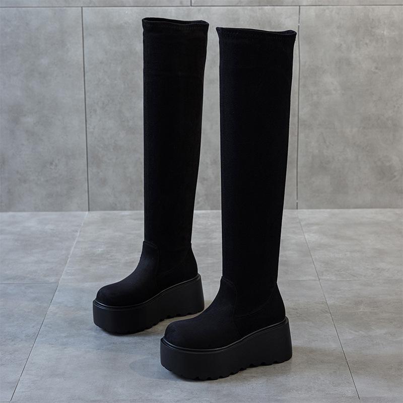 Suede Over Knee High Boots Women`s