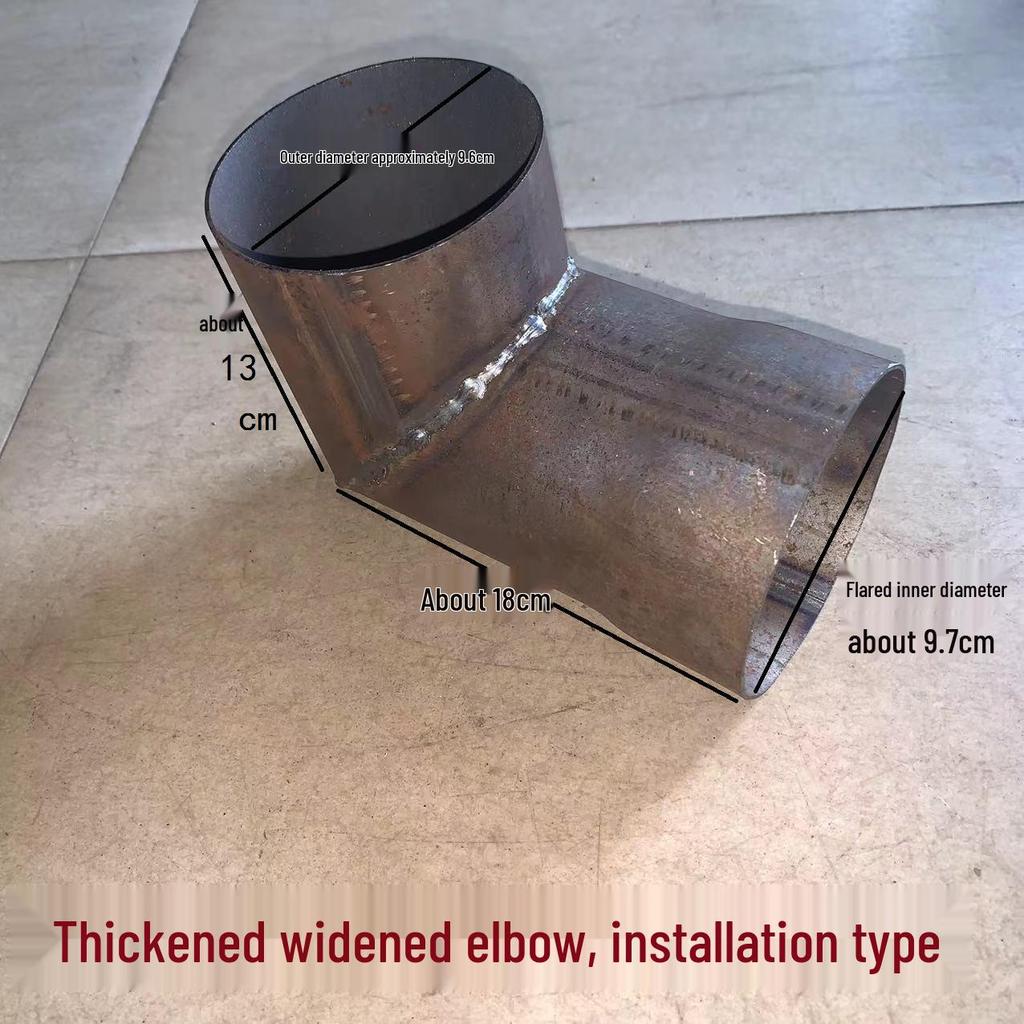 Thickened Steel Elbow for Wood Stove Smoke Outlet Bend Pipe Conversion