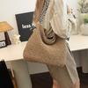 Large-capacity Woven Bag Women's 2025 New Lazy and Relaxed Beach Bag, High-end Versatile Shoulder Messenger Bag