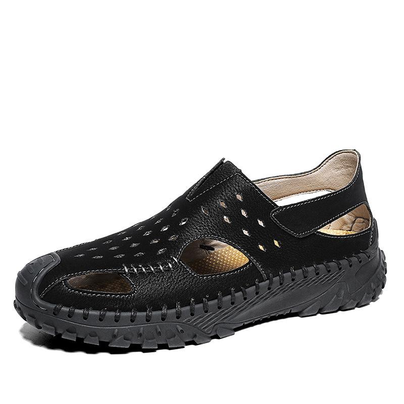 

Сандалии Baotou мужские повседневные спортивные летние дышащие модные перчатки пляжная обувь 38 чёрный