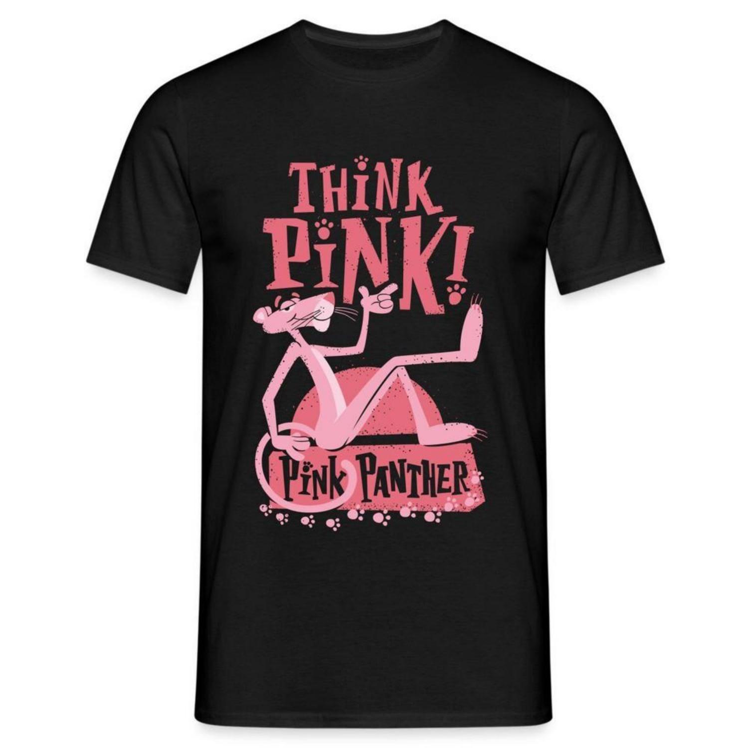 Pink Panther Think T-shirt Cotton For Men Women S To 4XL YI191 Unisex T-Shirt S чёрный