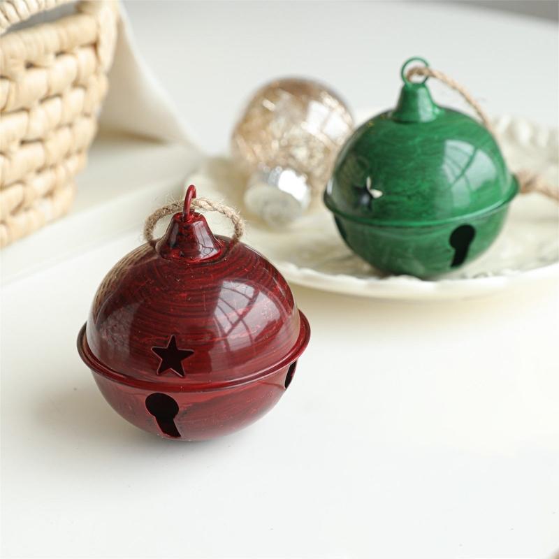 Bell Ornament for Christmas Tree Display Metal Bell Shape Pendant with Cutout Detail for Tree Doorway Wall Hanging Indoor Use