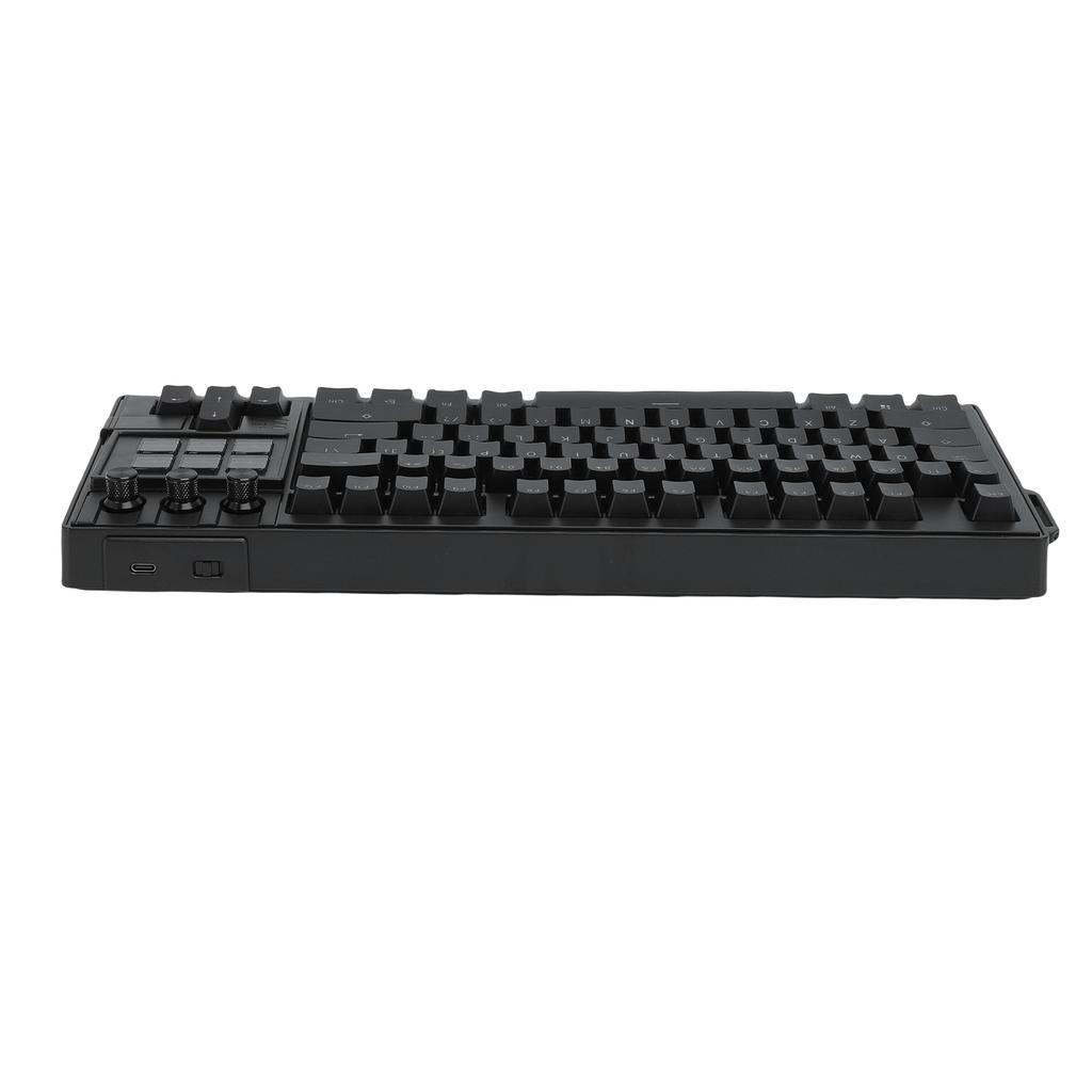 USB Wired Mechanical Keyboard 75 78 Key Layout 6 LCD Programmable Keys Red RGB Backlit Hot Swap Keyboard for PC Gaming