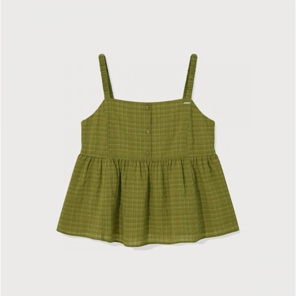 

Covernat Женская блузка без рукавов с оборками и расклешенным низом B1 Co2502ss72 CO2502SS72 KH WS