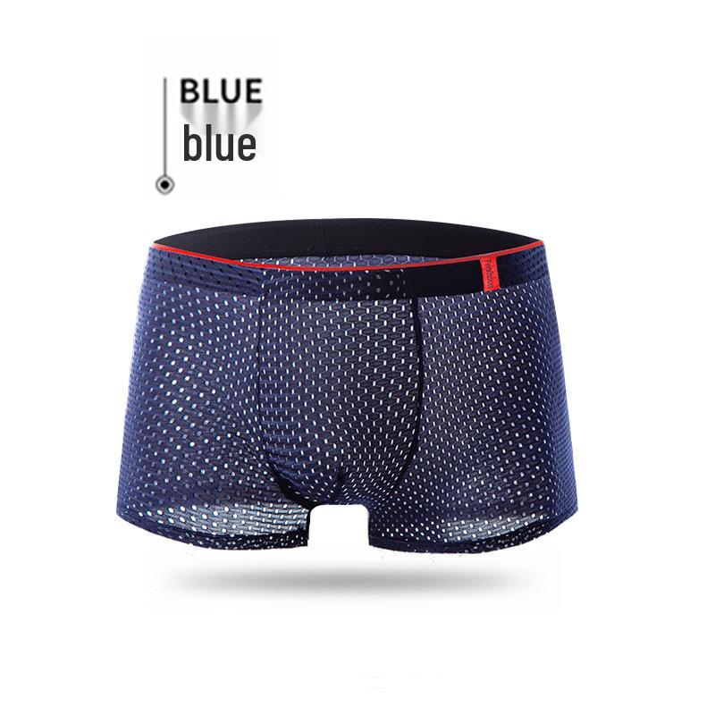 Summer Men's Breathable Mesh Antibacterial Boxer Briefs