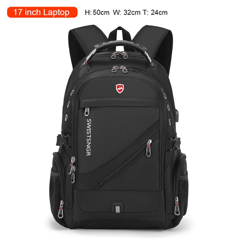 New Waterproof Man Backpack Fit 17Inch Laptop Usb Charging Backpack Women Oxford Travel Male Bag Vintage School Bag Mochila