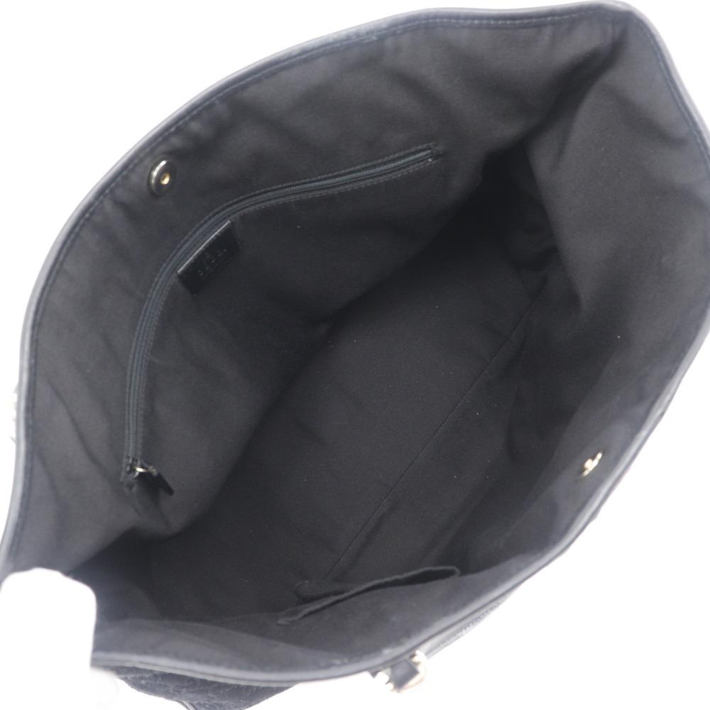 GUCCI GG Shelly line Tote Bag 162160 black Suede unisex Used