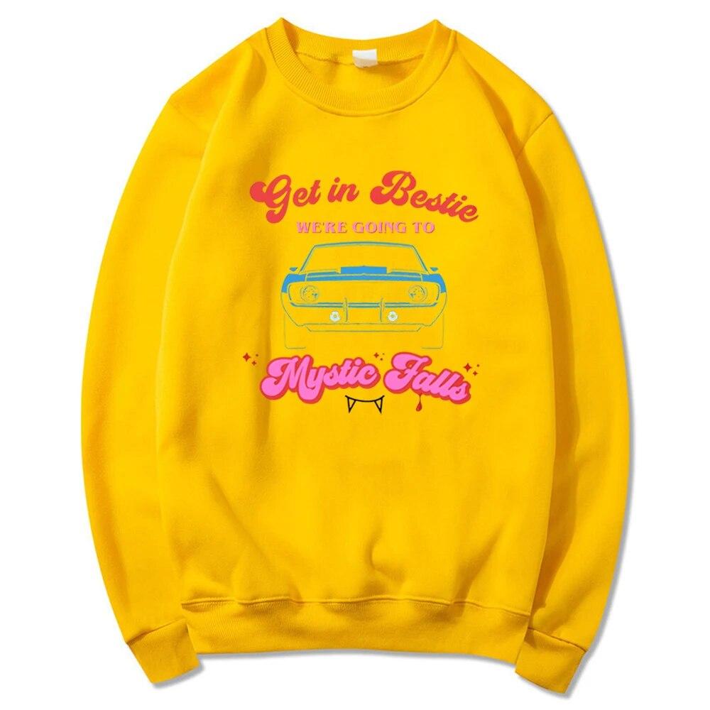 

Толстовка унисексMystic Falls Толстовка с круглым вырезом TVD Толстовки Свитер братьев Сальваторе Tvd Fans Подарок Женские модные толстовки с круглым вырезом 4XL