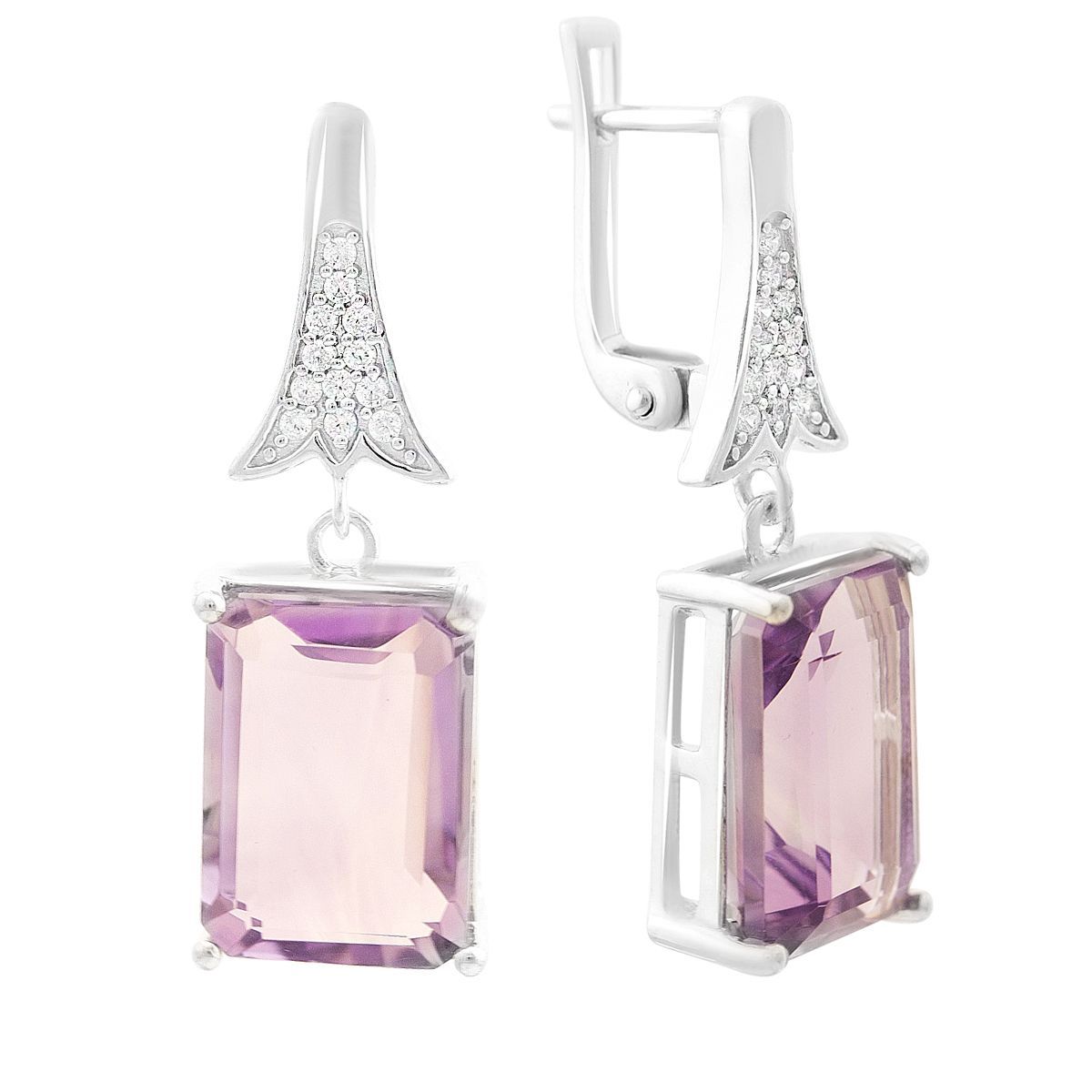 

Срібні сережки з аметистом 14.232ct (2163107) аметист