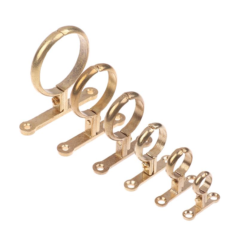 Passend für 15 22 28 35 42 54 mm Außendurchmesser Messingrohrschelle Wandmontierte Rohrunterstützung Halterung Schelle Unterstützung Feste Sanitärinstallation Wasser mit Basis