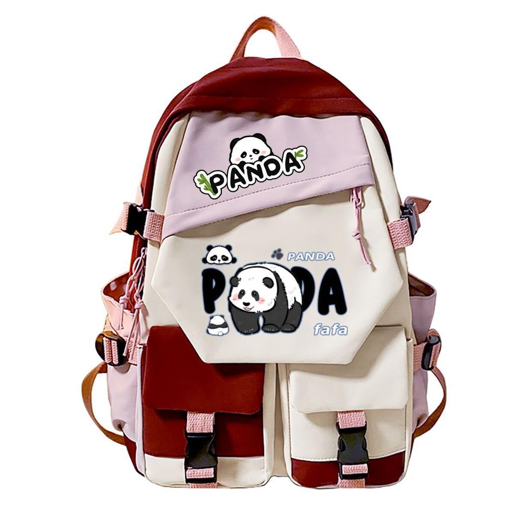 Panda Huahua Surrounding Super Cute Backpack Campus Male and Female Versatile Junior High School Students Elementary School Bags