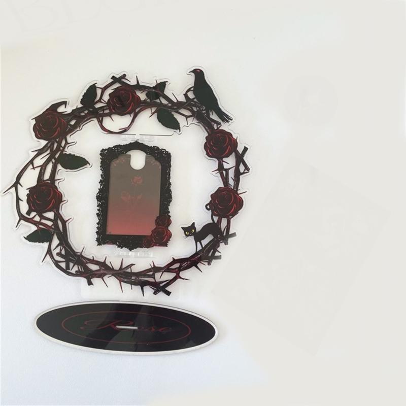 Acrylic Photo Frame with 360Degree Rotation Rotating Photo Holder Suitable for Enhancing Desktop Aesthetics and Styles