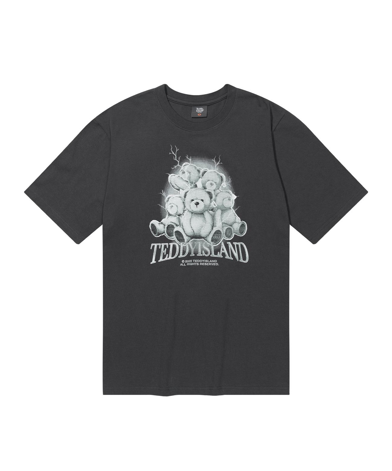 Teddy Island Lightning Teddy Short Sleeve Charcoal Charcoal/M