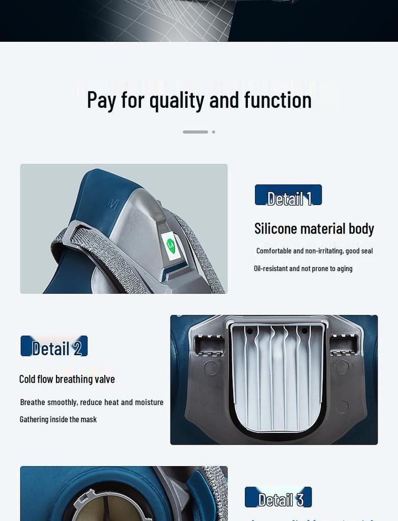 3M Quick Latch Silikon Halvmask med Filter och Patron