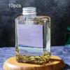 10 Pieces Empty Juice Bottles Airtight Lid Drink Container Reusable Beverage Drinking Jar