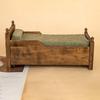 Miniature Single Bed 1:12 Scale Mini Bed with Drawer Retro Style Mini Bed Miniature Furniture for Dolls Kids Pretend Play