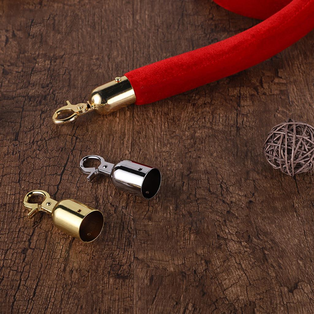 2Pieces Sturdy Stainless Steel Cord End Caps With Hook Designs for Connecting And Limiting Rope Outdoors Daily Use
