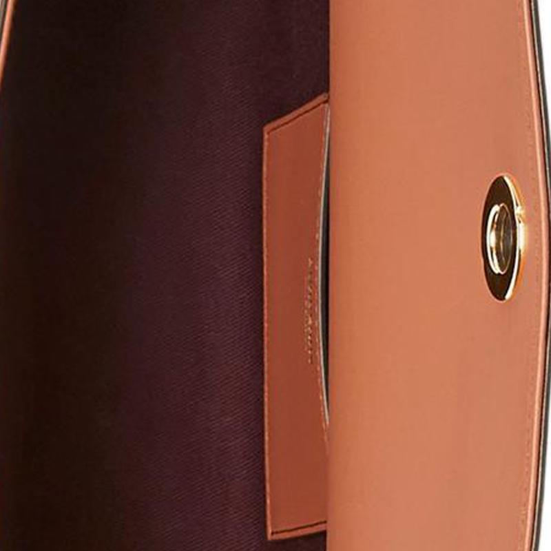 Burberry Borsa a Spalla in Pelle a Quadri Vintage, Borsa a Mano di Lusso con Chiusura a Scatto e Manico Superiore Color Oro per Donna, per il Pendolarismo Quotidiano e le Serate 80661651
