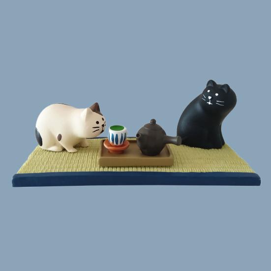 Mini Cat Model Small Garden Decor Resin Miniature Zakka Cat Figurine for Fun