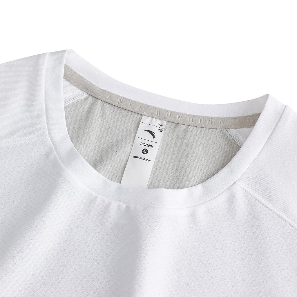 Anta Short Sleeve Knitted T-Shirt Summer 2026 Men Tops White Gray 952625110-3