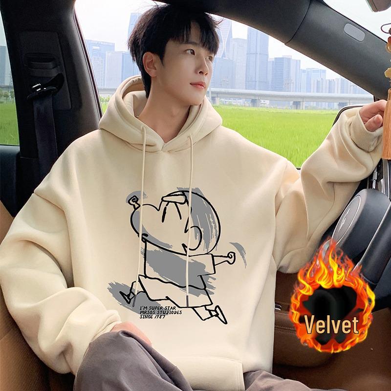 

Men s Cartoon Oversized Hoodie - Autumn/Winter 2025 Casual Streetwear Style XL