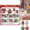 Christmas Themed Pattern Paper Box Set Holiday Decoration Props For Holiday Celebrations