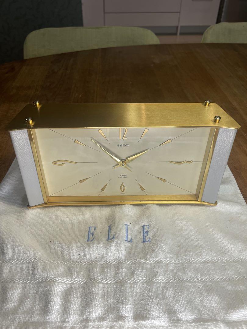 

[Б/У] 8-дневные часы SEIKO с толстым латунным стеклом, двухцветными кожаными акцентами и неделей точной работы. Включает коробку.