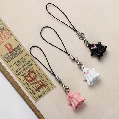 Phone Accessories Spooky Ghost Phone Charms Pendant Cartoon Phone Lanyard Alloy Kawaii Y2K Phone Strap Bag Decoration
