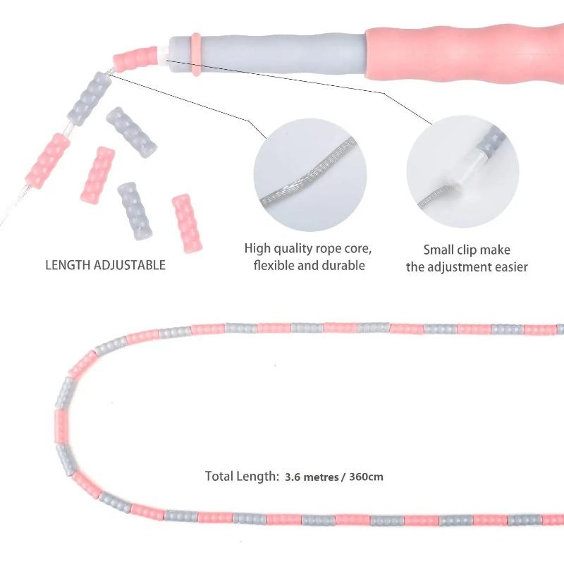 Soft Beaded Jump Rope Non-Slip Handle izable Fit Tangle-Free Segmented Fitness Skipping Rope Keeping Fit Training Playing