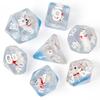 Cusdie Cute Animals DnD Dice Resin D4 D6 D8 D10 D% D12 D20 Polyhedral Dice Set for D&D Pathfinder Role Playing Table Board Games