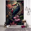 Tapestry Flower Bird Plant Tapestry Animal Wall Hanging Cloth Hippie Kawaii Room Wall Tapestries Mandala Decor Wall Tapestr