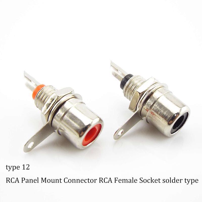 2pcs RCA Male Female To 2rca 3rca Male Female RCA Connector Splitter Adapter AV Video Audio T Plug RCA 2 3 Way Right Angel A1